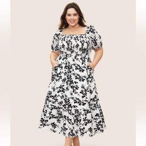 BloomChic Black and White Floral Dress